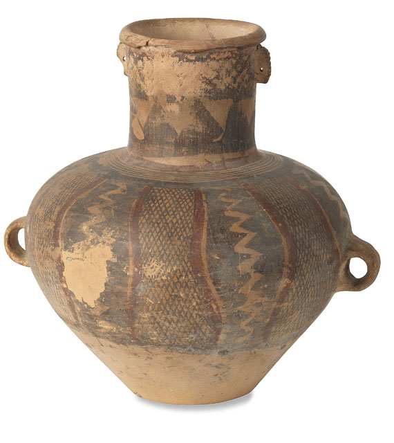 Eduard Zimmermann - Chinesische Vase, Pan-Chan Typ. 2000-1700 v. Chr. Aus dem Besitz von Ed. Zimmermann. - 