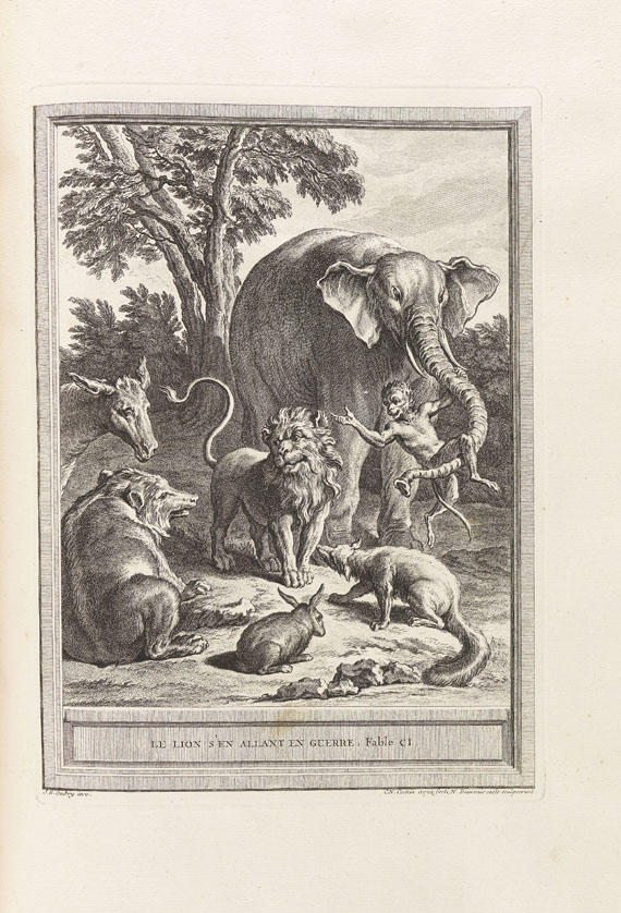 Jean de La Fontaine - Fables choisies. 4 Bde. 1755-59. - 