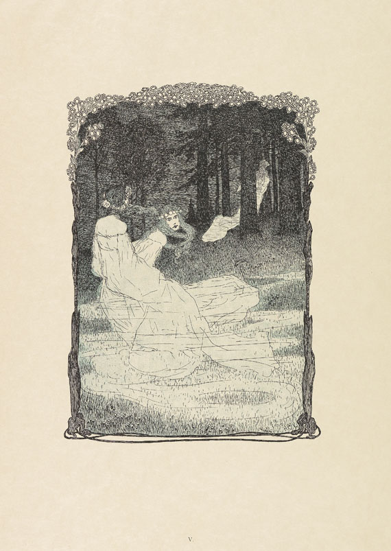 Heinrich Vogeler - Hauptmann, G., Die versunkene Glocke. 1898. - 