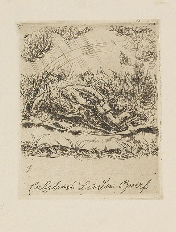 Willi Geiger - 96 mont. Exlibris u. 9 Druckplatten. 1904ff. - 