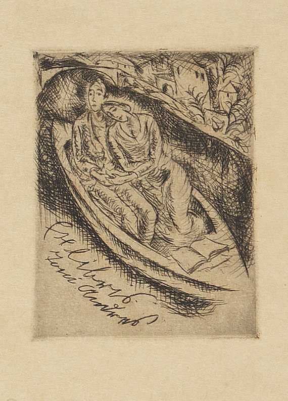 Willi Geiger - 96 mont. Exlibris u. 9 Druckplatten. 1904ff. - 