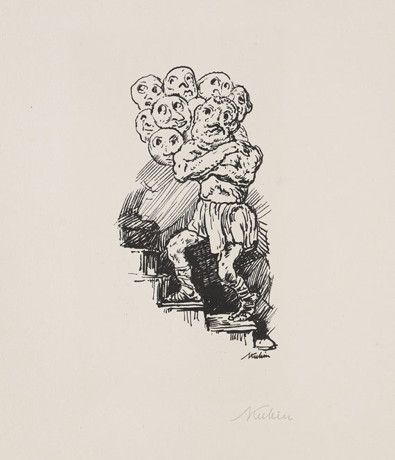Alfred Kubin - 14 Bätter: aus "Traumland I/II" und "10 kleine lithografische Zeichnungen" - 