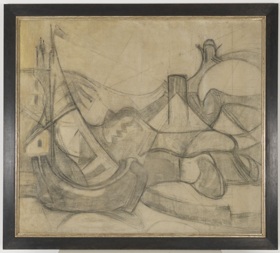 Adolf Hölzel - Segelboote vor Knokke - Frame image
