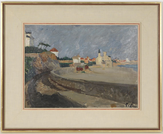 Leo von König - Stadt an der spanischen Küste - Frame image