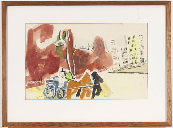 Franz Xaver Fuhr - Rote Bäume, Allee - Frame image