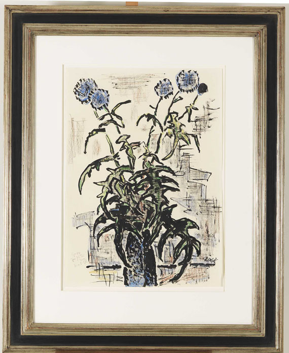 Karl Schmidt-Rottluff - Krug mit Blaudiesteln - Frame image
