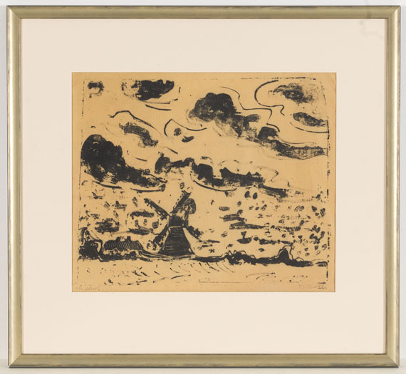 Ernst Ludwig Kirchner - Windmühle bei Burg auf Fehmarn - Frame image