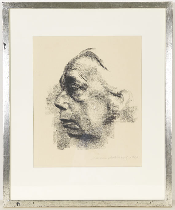 Käthe Kollwitz - Selbstbildnis im Profil - Frame image