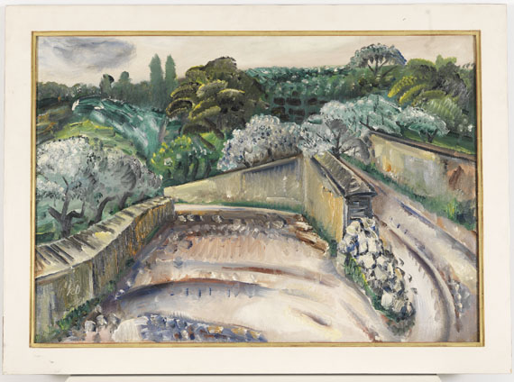 Paul Kleinschmidt - Landschaft in Südfrankreich (Regentag in Cassis) - Frame image