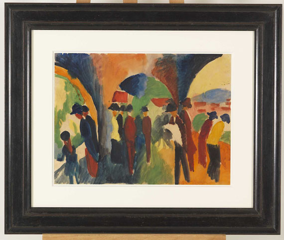 August Macke - Unter den Lauben von Thun (Ein Spaziergängermotiv) - Frame image