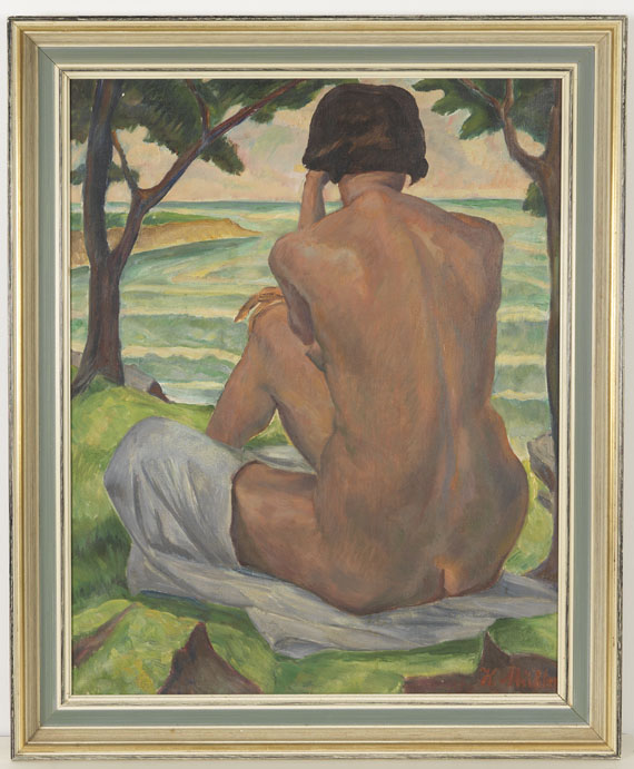 Hermann Mühlen - Rückenakt (Badende) - Frame image