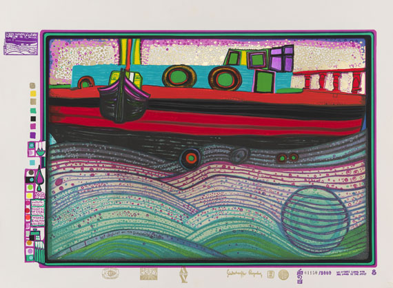 Friedensreich Hundertwasser - Regentag Mappe