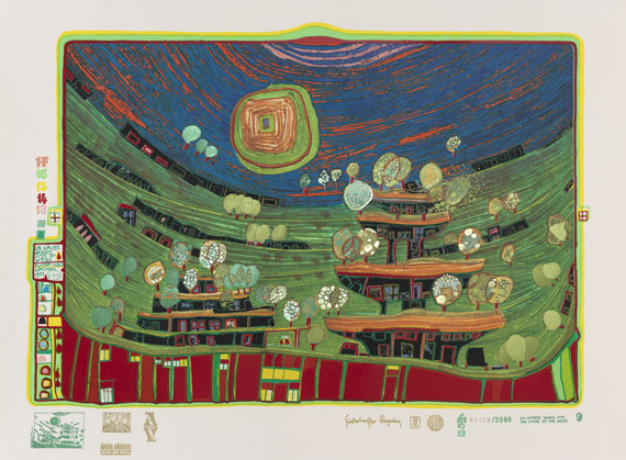 Friedensreich Hundertwasser - Regentag Mappe - 