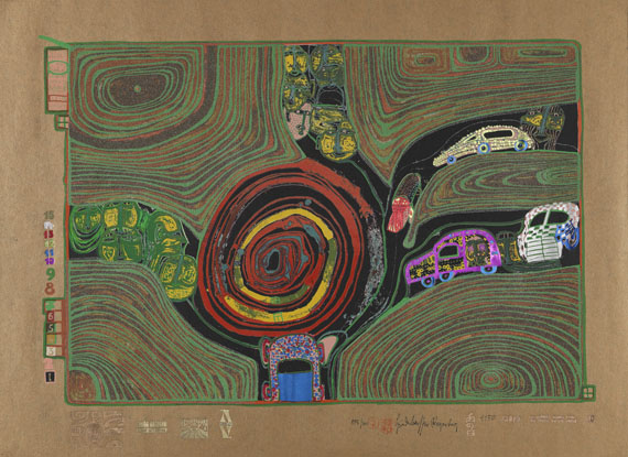 Friedensreich Hundertwasser - Regentag Mappe