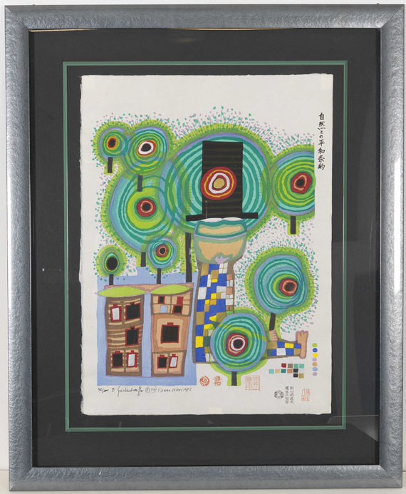 Friedensreich Hundertwasser - Friedensvertrag mit der Natur - Frame image