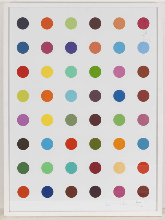 Damien Hirst - Unique spot etching (Oleoylsarcosine) - Frame image