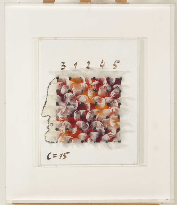 Horst Antes - Magisches Quadrat C=15 - Frame image