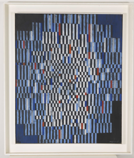 Adolf Richard Fleischmann - Comp. #530x ("planimetrische Serie blau-weiß-rot") - Frame image