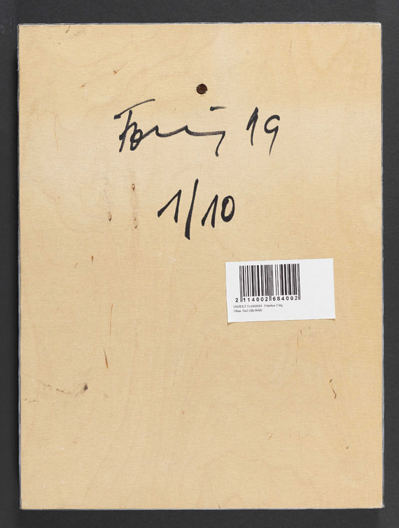 Günther Förg - Ohne Titel (Bleibild) - Back side