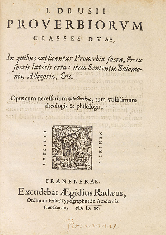 Johannes Drusius - Apophthegmata (1591)