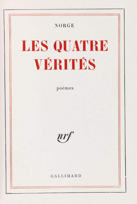  Norge - Les Quatre Vérités. 1962. - 