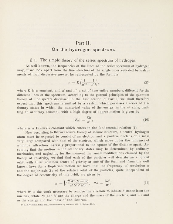 Niels Bohr - On the quantum theory of line-spectra. 1918. - 