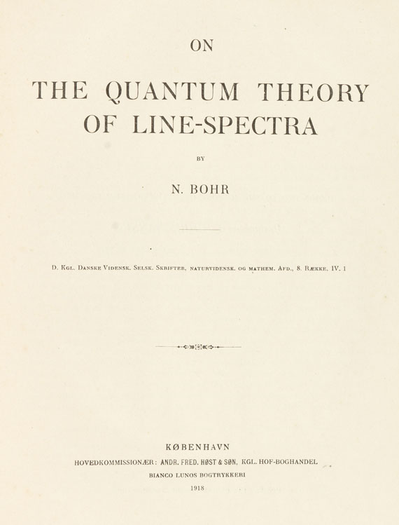 On the Quantum Theory of Line-Spectra 