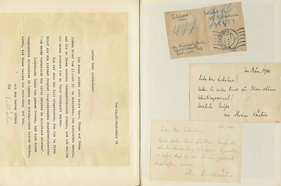 Erich Kästner - 2 Werke mit Autographen. 1938-49 - 
