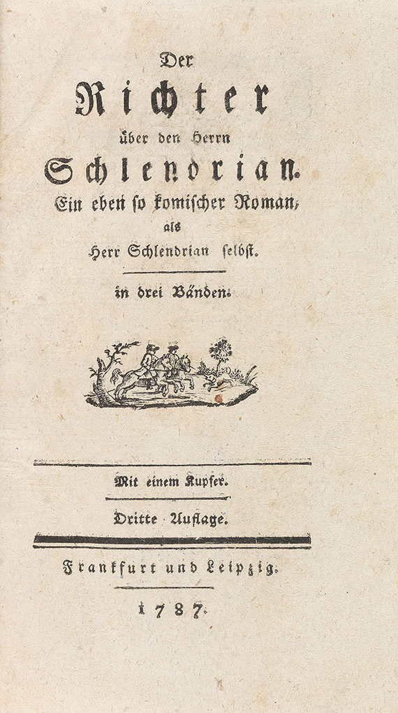 Franz Xaver Huber - Schlendrian. 3 Bde. 1744. - 
