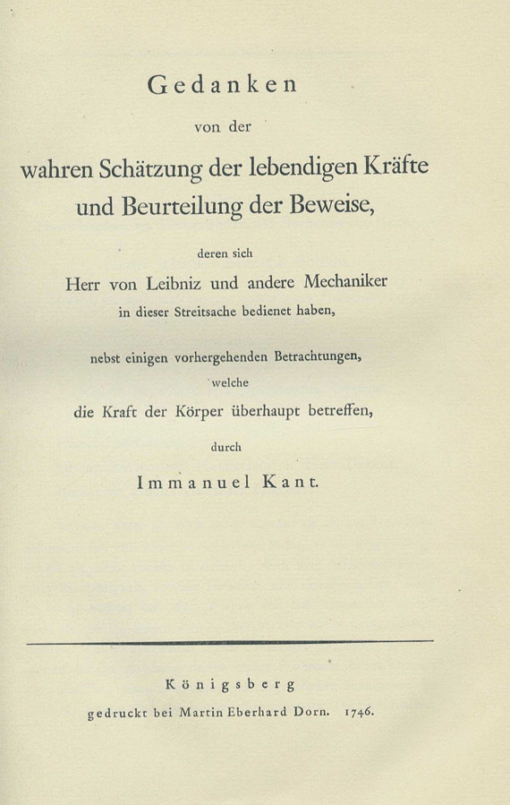 Immanuel Kant - Kants Werke. Vorkritische Schriften. 11 Bde. 1912-1918