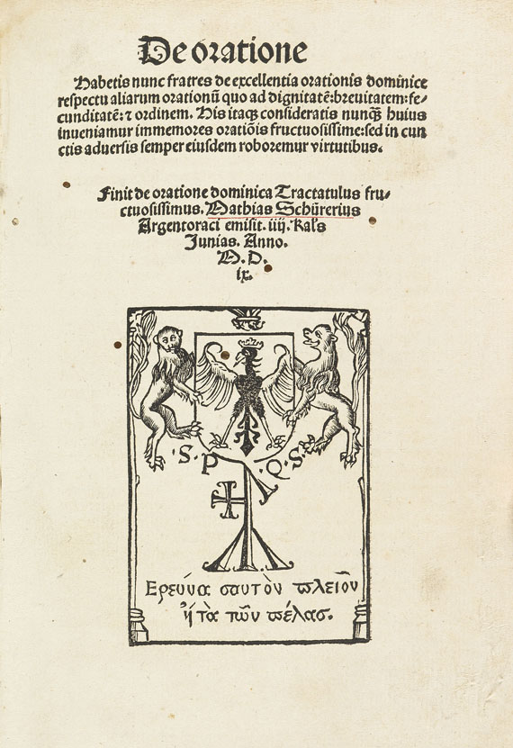 Johannes Geiler von Kaisersberg - De oratione dominica serimones. 1509