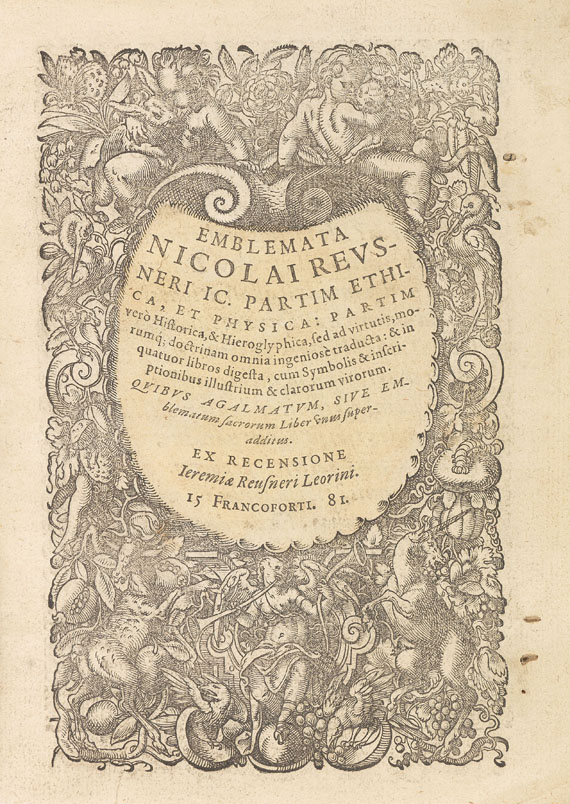 Nikolaus Reusner - Emblemata. 1581 - 