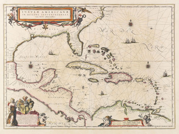 Amerika - 1 Bl. Insulae americanae (Blaeu).