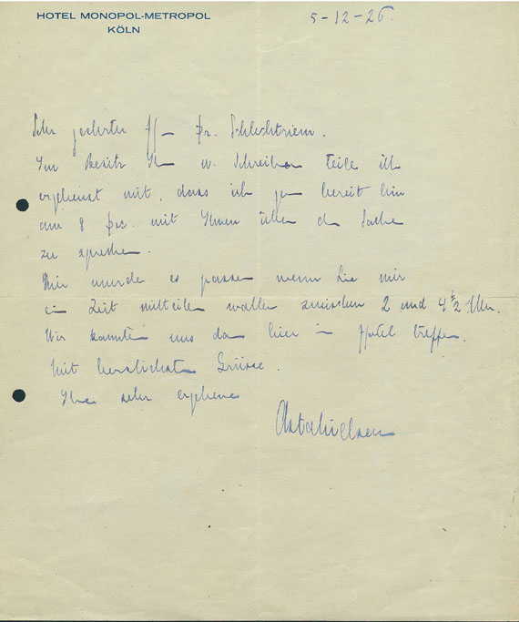 Pola Negri - Eigh. Brief. 1929. - Dabei: Asta Nielsen, Eigh. Brief - 