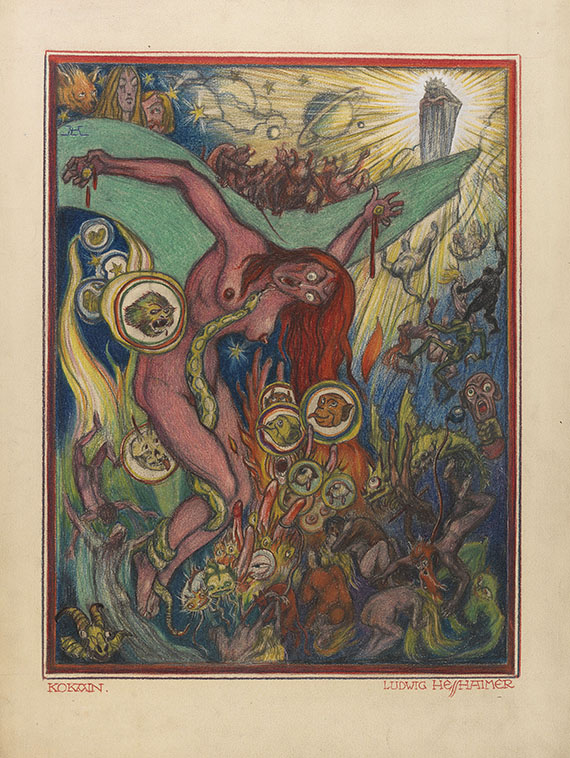 Ludwig Hesshaimer - Irrenhaus. Seltsame Pastelle und Sonette. 1925-30 - 