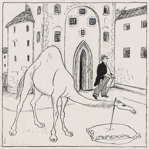 Thomas Theodor Heine - Eher geht das Kamel durchs Nadelöhr ..