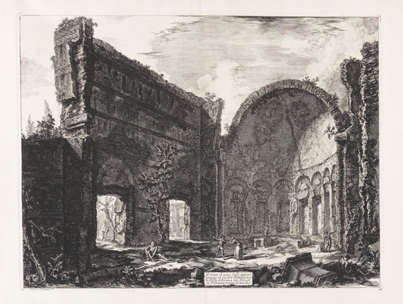 Giovanni Battista Piranesi - Avanzi di una Sala appartenente al Castro Pretorio nella Villa Adriana in Tivoli