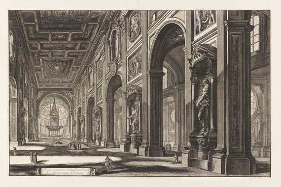 Giovanni Battista Piranesi - Veduta interna della Basilica di S. Giovanni Laterano
