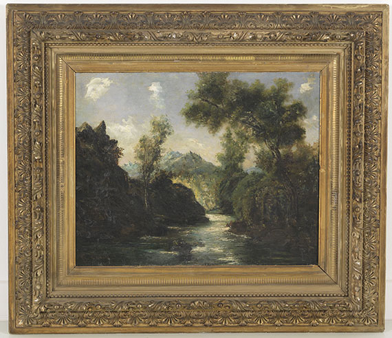Gustave Courbet - mit Cherubino Patà (1827 Sonogno - 1899 Gordola) - In den Schweizer Alpen - Frame image