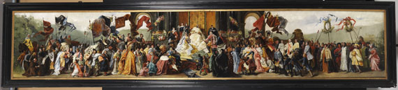Wilhelm von Kaulbach - Prachtvolle Huldigungsszene - Frame image
