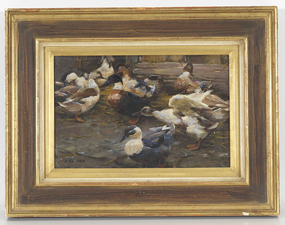 Alexander Koester - Enten vor dem Stall - Frame image