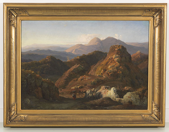 Louis Gurlitt - Abendstimmung in den Albaner Bergen - Frame image