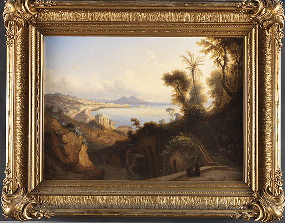 Ferdinand Konrad Bellermann - Blick auf den Vesuv - Frame image