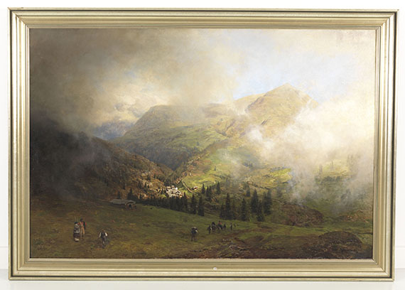 Oswald Achenbach - Blick auf die Rigi - Frame image