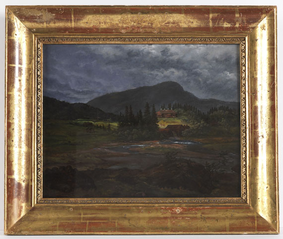 Johann Christian Clausen Dahl - Umkreis - Die Eisenhütte in Marie-Dahlen, Norwegen - Frame image