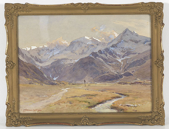 Edward Harrison Compton - 2 Bll.: Nassfeld bei Bad Gastein. Gasteiner Tal mit Bad Hofgastein - Frame image