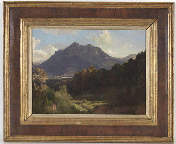 Johann Gottfried Steffan - Heuberg im Inntal im herbstlichen Sonnenlicht - Frame image