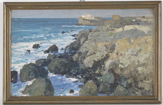 Alfred Zoff - Küste bei Forio auf Ischia - Frame image