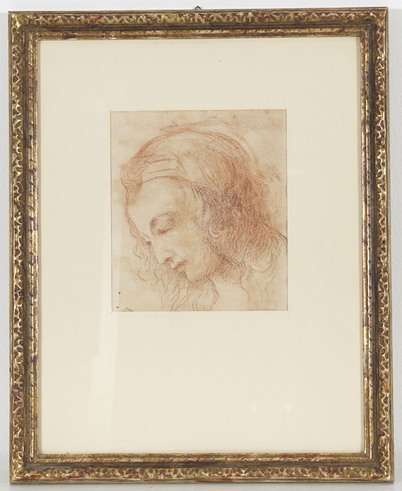  Italien - Geneigter Frauenkopf (Studie nach Leonardo da Vinci) - Frame image