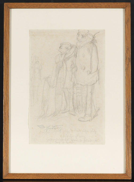 Carl Spitzweg - Zwei Studenten mit Schals - Frame image